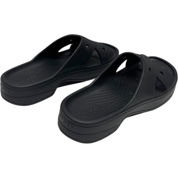 Crocs Classic Women's Cross Strap Black 9 - Picture 4 of 6